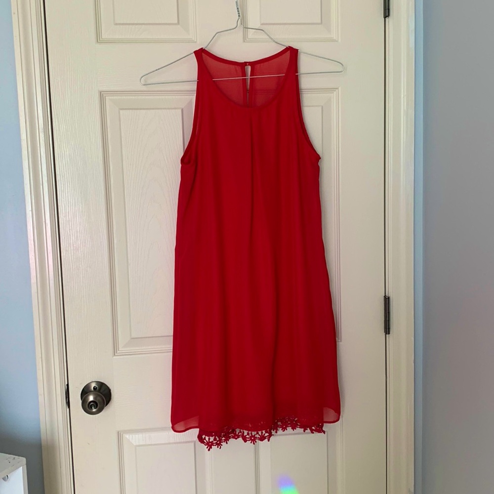 I.N. Red A-Frame Dress